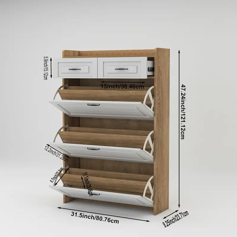 Elegant and Space-Saving Entrance Shoe Cabinet!